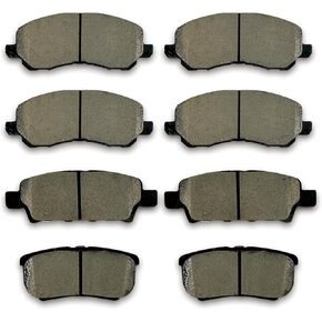 D866 D1037 Front & Rear Ceramic Disc Brake Pads Set For Chrysler 200 Sebring, For Dodge Avenger Caliber, For Jeep Compass Patriot, For Mitsubishi Lancer Outlander Outlander Sport