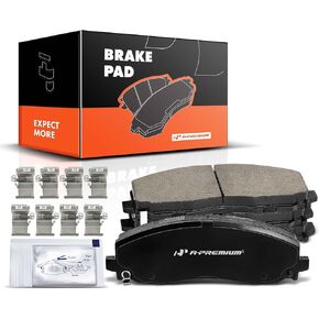 A-Premium Front Ceramic Disc Brake Pads Set Compatible with Select Chrysler, Dodge, Jeep, Ram and Volkswagen Models - Grand Caravan, Town & Country, Journey, C/V, Routan, Pacifica, Gladiator