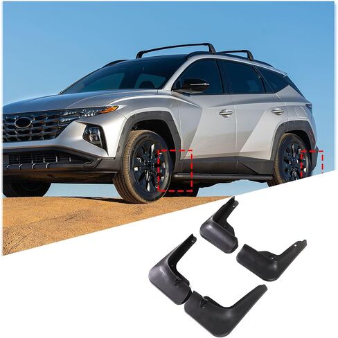 4 قطع من اللوحات الطينية من Aunginsy متوافقة مع Ford Maverick 2022 2023 2024 شاحنة في جميع الأحوال الجوية، واقيات الطين الأمامية والخلفية لا تتطلب الحفر، ملحقات خارجية لحماية المواد المرنة in Saudi Arabia
