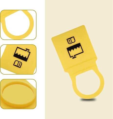 قطعتان من غطاء خزان تبريد محرك السيارة، حماية مثالية مانعة للتسرب، غطاء تدفق الاسترداد OE 52079331 55111074AA، متوافق مع جيب كرايسلر دودج رام (أصفر) in Kuwait