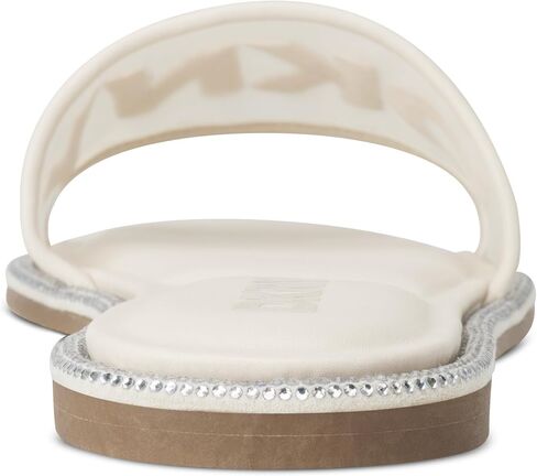 DKNY Women's Badin Logo-Flat Slip on Everyday Cushioned Insole Footwear Slide Sandal in Saudi Arabia