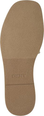 DKNY Women's Badin Logo-Flat Slip on Everyday Cushioned Insole Footwear Slide Sandal in Saudi Arabia