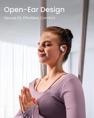 SHOKZ OpenFit Air - Open-Ear Headphones, True Wireless Earbuds, Water Resistant, Secure Earhooks for Daily Use, Black | Hooked comfort; Natural sound; Open-ear awareness; AI call clarity; IP54; Workout/leisure/work/driving use in Kuwait