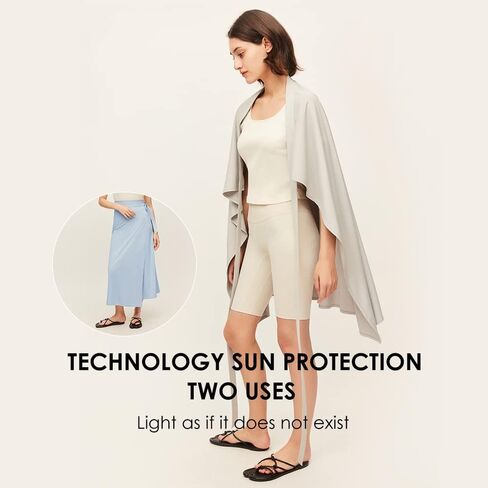 OHRAIN Women's UPF 50+ Cover Up Beach Sun Protection Dress Lightweight Long Skirts YLD3M134 in Saudi Arabia