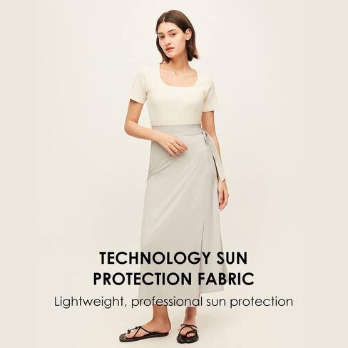 OHRAIN Women's UPF 50+ Cover Up Beach Sun Protection Dress Lightweight Long Skirts YLD3M134 in Saudi Arabia