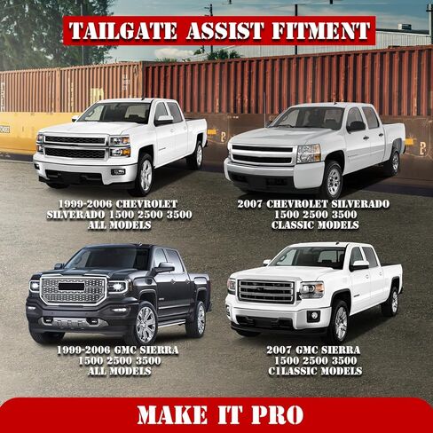 مساعدة الباب الخلفي للشاحنة من KitsPro لسيارة Ford F-250 F-350 Super Duty 1999-2016 ملحقات الشاحنة دعامة تخميد الباب الخلفي، حزمة من 1 in Kuwait