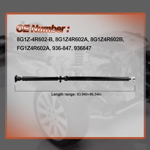 Rear Drive Shaft Prop Shaft Driveshaft Assembly Compatible with Ford Explorer 2011-2018, Police Interceptor, Taurus X & Lincoln MKS & Mercury Sable, Automatic Trans, Replace OE 8G1Z4R602A in Kuwait