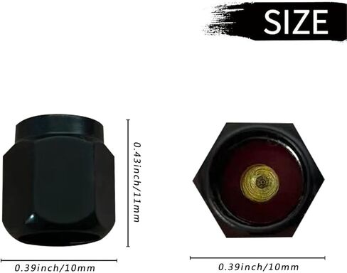 4Pcs Black Sunflower Tire Valve Stem Caps Cover, Metal Air Valve Cap, Aluminum Car Wheel Stem Caps, Universal Stem Covers for Cars, Motorcycles, for Bicycles, Corrosion Resistant Tire Valve Stem Caps in Kuwait