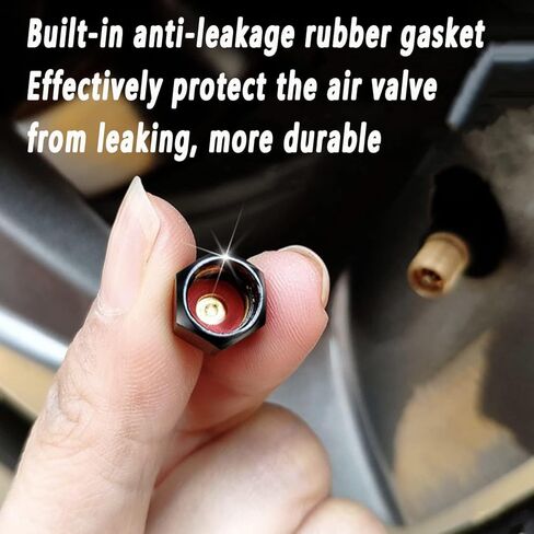 4Pcs Black Sunflower Tire Valve Stem Caps Cover, Metal Air Valve Cap, Aluminum Car Wheel Stem Caps, Universal Stem Covers for Cars, Motorcycles, for Bicycles, Corrosion Resistant Tire Valve Stem Caps in Kuwait