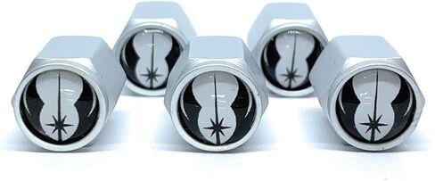 Premium Universal and Durable Metal Valve Stem Covers (5-Pack): Compatible with Cars, SUV's, Trucks, Motorcycles & Bikes, Hexagonal Design & Rubber Seal (New Darth Vader) in Saudi Arabia