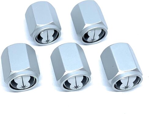 Premium Universal and Durable Metal Valve Stem Covers (5-Pack): Compatible with Cars, SUV's, Trucks, Motorcycles & Bikes, Hexagonal Design & Rubber Seal (New Darth Vader) in Saudi Arabia