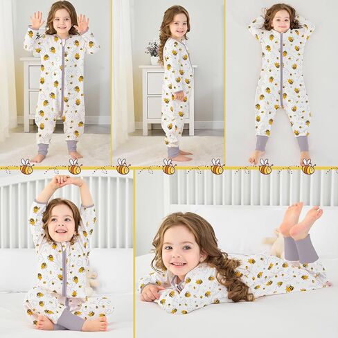 Baby Sleeping Bag with Feet, Summer Toddler Sleeping Sack with Legs Long Sleeves,Baby Wearable Blanket Sleep Sack 0.5 TOG in Kuwait