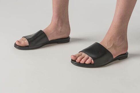 JATAREA Women’s Slip-On Flat Sandals with Round Open Toe | Dressy Summer Slides for Women in Kuwait