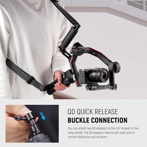 NEEWER RS4 RS3 Gimbal Shoulder Strap, Weight Reducing Adjustable Padded Strap with Baseplate Quick Release QD Buckle, Compatible with DJI RS4 RS4 Pro RS3 RS3 Pro RS2 Sling Handle, Camouflage, GA018 in Saudi Arabia