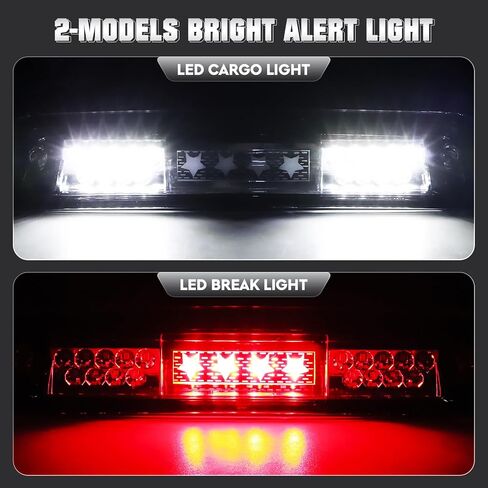 مصباح الفرامل الثالث LED مصباح البضائع مصباح فرامل عالي التركيب مناسب لدودج رام 1500 2009-2017 ومناسب لدودج رام 2500/3500 2010-2017 (عدسة دخان) in Kuwait