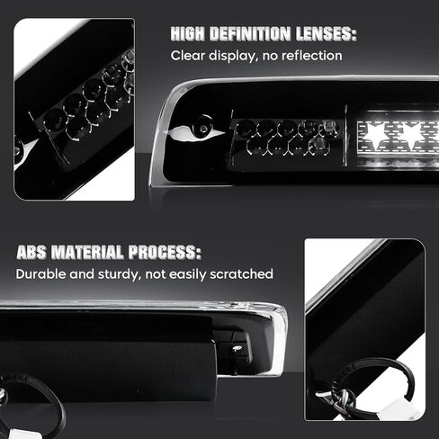 مصباح الفرامل الثالث LED مصباح البضائع مصباح فرامل عالي التركيب مناسب لدودج رام 1500 2009-2017 ومناسب لدودج رام 2500/3500 2010-2017 (عدسة دخان) in Kuwait