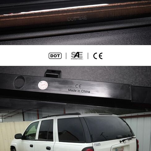 NSLUMO Led استبدال ضوء الفرامل الثالث لسيارة Chevy TrailBlazer GMC Envoy 2002-2009 LED مركز الفرامل الثالث ارتفاع جبل مصباح إيقاف عدسة مدخنة أحمر CHMSL 15201921 in Kuwait