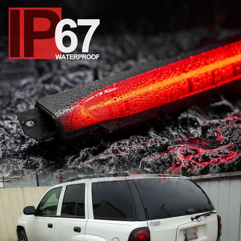 NSLUMO Led استبدال ضوء الفرامل الثالث لسيارة Chevy TrailBlazer GMC Envoy 2002-2009 LED مركز الفرامل الثالث ارتفاع جبل مصباح إيقاف عدسة مدخنة أحمر CHMSL 15201921 in Kuwait