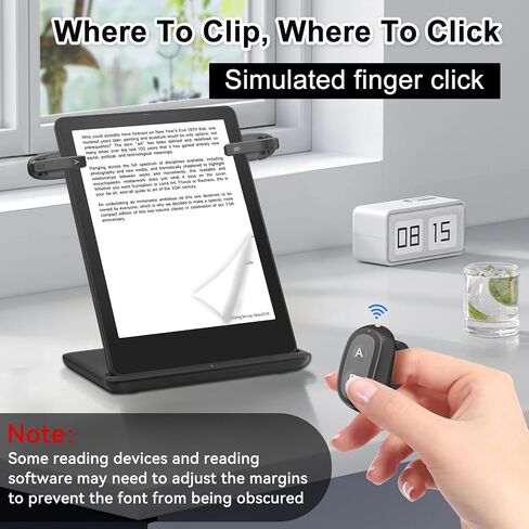 [مشبكين] جهاز التحكم عن بعد لجهاز Kindle Paperwhite ملحقات جهاز التحكم عن بعد لجهاز Kindle Clip Clicker القابلة لإعادة الشحن لجهاز Ipad Android اللوحي ومشغلات كاميرا الهاتف - اللون الوردي in Kuwait