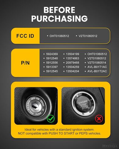 Car Key Fob Replacement for Chevy: Keyfob Replacement Fits for Chevy Cruze Equinox Malibu GMC Terrain Buick Encore Accessories Keyless Entry Remote Control (5 Buttons-01) in Saudi Arabia