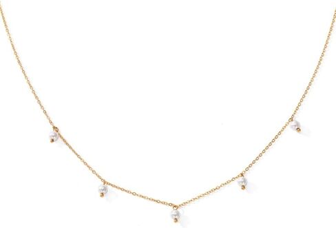 Bohemia Beaded Beads Choker Necklace,Daisy Flower Necklace,Dainty Pearl Necklaces 18K Gold Plated Necklace for Women Handmade Trendy Jewelry Gift in Saudi Arabia
