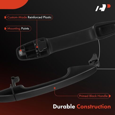 مقبض باب خارجي من جانب الراكب الأمامي A-Premium متوافق مع Toyota Prius وPrius V وSienna وAvalon وVenza & Subaru Outback وForester وImpreza وLegacy وXV Crosstrek وScion tC وiQ، باللون الأسود in Saudi Arabia