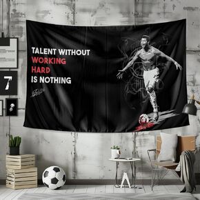 SoulAbiti Motivational Kobe Bryant Tapestry - Inspirational Wall Hanging for Gym, Office, Home - 73x43 Inches, Premium Polyester Fabric, Vivid Print, Machine Washable, Durable, Lightweight in Saudi Arabia