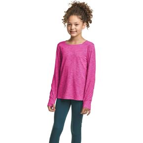 C9 Champion Girls' Fashion Long Sleeve T-Shirt, Grey, XL(14-16)