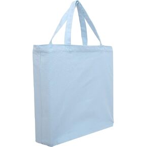 Premium Canvas Tote Bag by Threadart |Single Pack| Reusable Heavy Duty 100% Cotton | Holds up to 40lbs | Eco Friendly | Large Size 14.5x17x3" - Black in Saudi Arabia