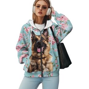 Womens Zip Up Hoodies Oversized Sweatshirt y2k Vintage Jacket Graphic Fall Outfits XS-4XL