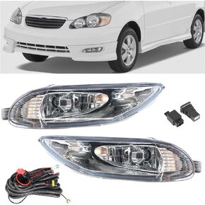 labwork Fog Lights Lamps Assembly Replacement for 2005-2008 Toyota Corolla Driving Fog Lights Lamps with Bulbs Switch Kit Driver and Passenger Side
