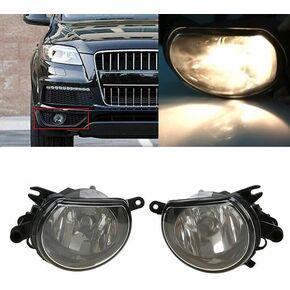 Pair LH RH Fog Driving Light Lamp w/ h11 Halogen Bulbs Compatible for 2010-2015 Audi Q7 Fits OE 4L0941699A, 4L0941700A