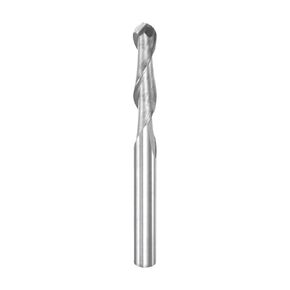 Ball Nose End Mill 6mm Diameter 25mm Cutting Length 6mm Shank High Speed Steel 2 Flutes Spiral Upcut CNC Router Bits