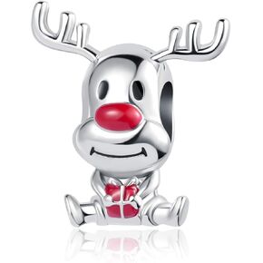 Christmas Snowflake Snowman Rindeer Gingerbread Man Charm Bead for Pandora Bracelet Necklace Xmas