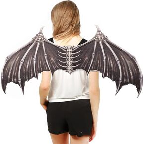 Novelty 3D Devil Bone Wings Costume Accessories for Halloween Scary Demon Cosplay Decoration