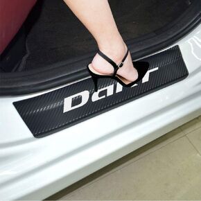 Car Door Decal Sticker for Dart Carbon Fibre Vinyl Reflective Car Door Sill Protector Decoration Scuff Plate 4PCS (red)