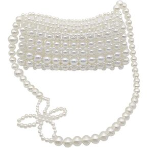Clutch Purse Pearl Women shoulder Handbags Evening Purses Small Wallet Handmade Pearl Bag