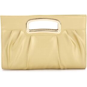 Oweisong Women Leather Clutch Purse for Wedding Cocktail Purse Evening Handbag with Chain Strap