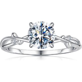 SMILEST Moissanite Rings for Women, Milgrain Marquise Eternity Ring D Color VVS1 Clarity Moissanite Rings 925 Sterling Silver Art Deco Ring Stackable Rings Promise Rings for Women Engagement Rings