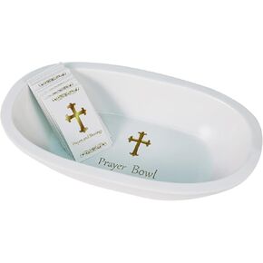 Prayer Bowl with Cards, Blessing Bowls, Christian, Prayer Dough Bowl, Prayer Bowl Cross for Religious Home Decor and Devotional Gifts