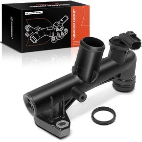A-Premium Engine Coolant Water Outlet Thermostat Housing Assembly with O-ring & Sensor Compatible with Ford & Mazda & Mercury Models - Escape, Fusion, Taurus, Tribute, Mariner, Milan, Sable, 3.0L