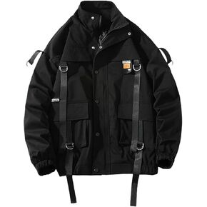 GURUNVANI Men Jacket Graffiti Jackets Lightweight Cotton Print Jacket Flight Bomber Hip Hop
