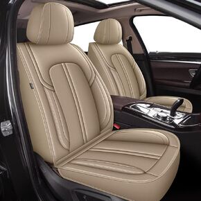 أغطية مقاعد تناسب Hyundai Tucson 2010-2023 2024 2025: مجموعة كاملة من أغطية مقاعد السيارة الجلدية المقاومة للماء وأغطية وسائد مقاعد السيارات (صفين و5 مقاعد، أسود)