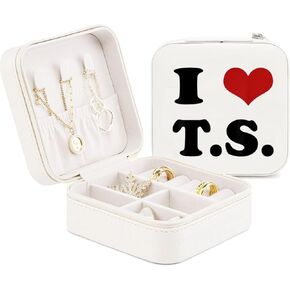 Small Jewelry Box, Jewelry Case for T-S Fans Albums Inspired Travel Jewelry, Music Lover Gifts Travel Jewelry Box for Ring, Earrings, Bracelet, Earring, Organizer Storage Boxes (Style-002)