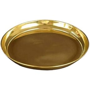 Copper Brass Thali Plate for Poojan Purpose Puja Thali for Home Wedding Gifts Pooja Samagri Thali