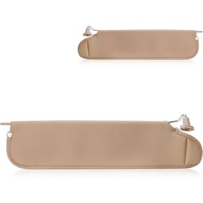 2Pcs Driver & Passenger Side Sun Visor Without Light Fit for Jeep Wrangler TJ 1997 1998 1999 2000 2001 2002, Brown