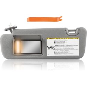 JDMON Left Driver Side Sun Visor Compatible with Toyota Highlander 2014 2015 2016 2017 2018 2019 Replaces 74320-0E074-A0 Left Driver Side (Gray)