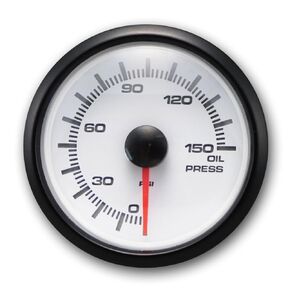 MOTOR METER RACING MGS Series 52mm 2-1/16" Digital Oil Pressure Gauge 0~150 PSI Black Dial Blue LED Display 12/24 Volt Waterproof