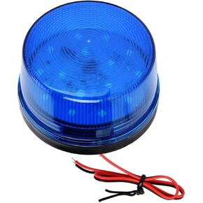 LED Flashing Lamp, Strobe Warning Light, 12V Waterproof Emergency Security Alarm Light Warning Lamp for Road Cones, Warning Columns, Guardrails(Without Sound)