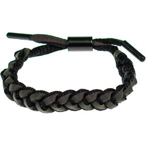BlueRica Woven Rope Adjustable Reflective Braided Shoelace with Iridescent Colors Bracelet